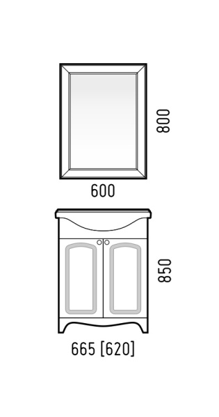 Тумба напольная Corozo Шарлотт 65 SD-00000681