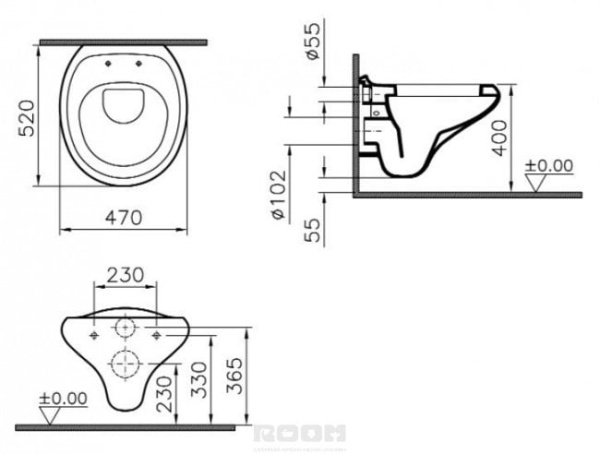 Унитаз подвесной с функцией биде белый Vitra Istanbul 4254B003-0090