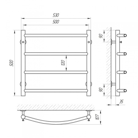 Полотенцесушитель Laris Классик П4