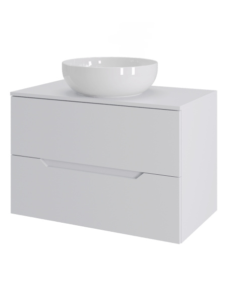 Тумба с раковиной подвесная 70 см, Orange Line Li-70TuwMDF+B07-420W белый