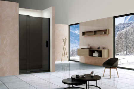 Душевая дверь Vincea Extra VDP-1E1112CGB, (120х200)   черный, стекло тонированное