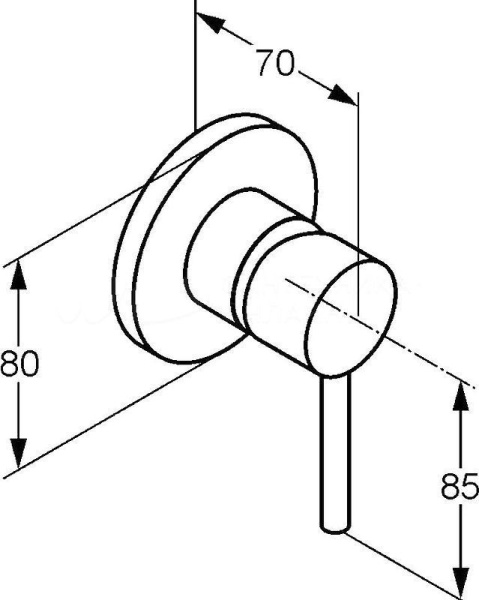 Встраиваемый смеситель для душа Kludi Bozz 38925N076