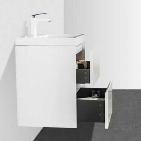 База под раковину подвесная BelBagno PIETRA MINI-500AS-2C-SO-BL Bianco Lucido