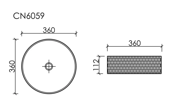 Раковина накладная (36х36) Ceramica Nova Cristal CN6059