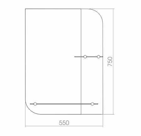 Зеркало (55х75) Silver Mirrors  Вьюн ФР-00001101