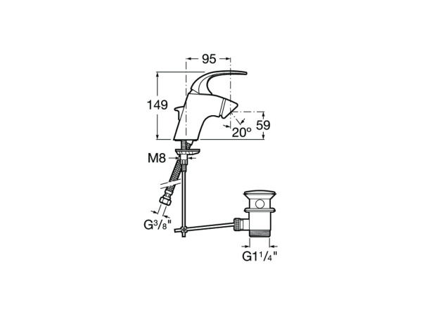 Смеситель Roca M2 для биде 5A6068C00