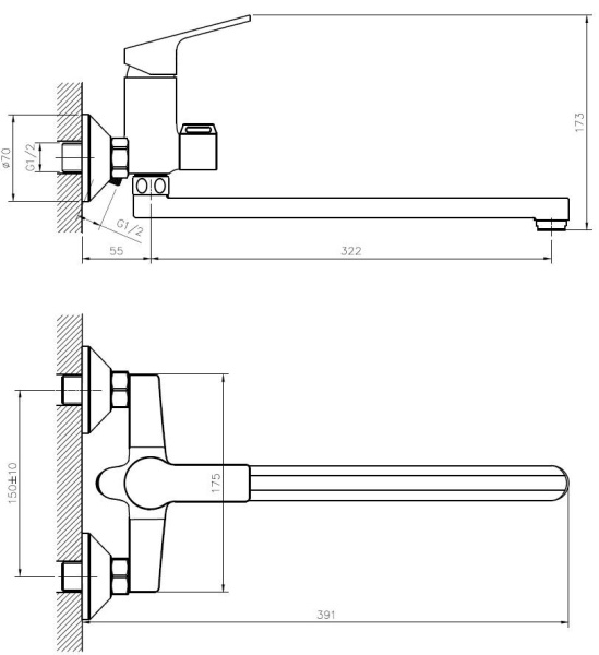 Смеситель для ванны ESKO SAINT-PETERSBURG SPb 31