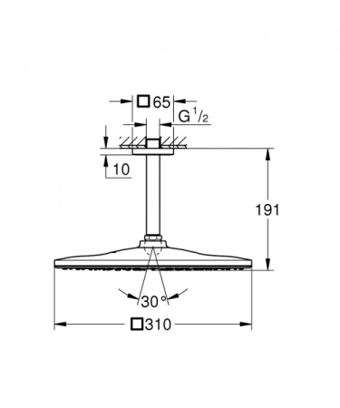 Верхний душ Grohe Rainshower 26566000