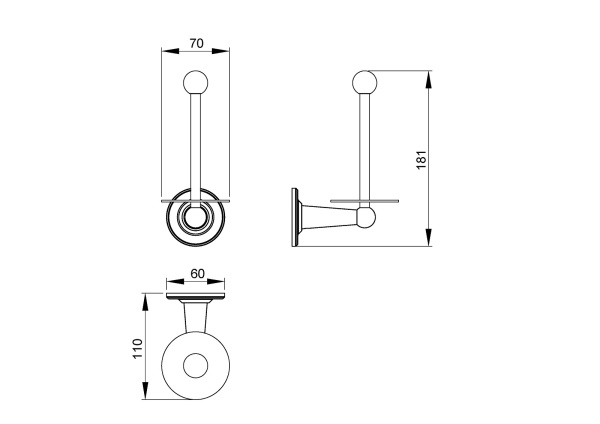 Бумагодержатель Timo Nelson 150044/00