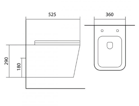 Унитаз подвесной безободоковый Aquatek Либра AQ0530N-00 микролифт