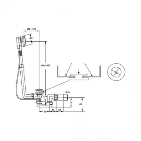 Слив-перелив для ванны Villeroy&Boch  U90950461