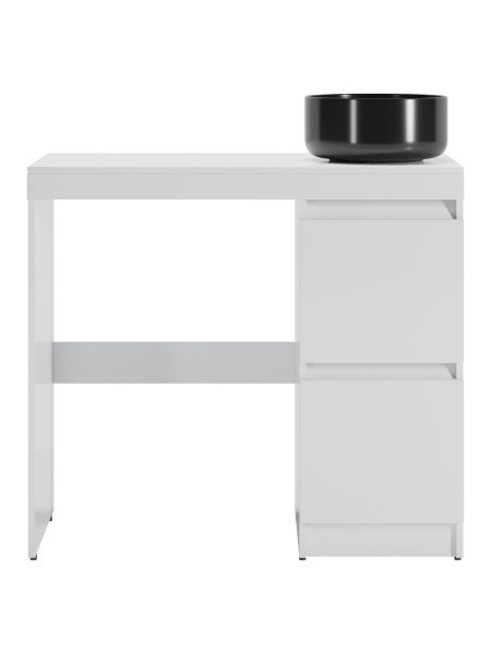 Тумба напольная под стиральную машину с раковиной Orange Sistema STM-100TUW+B07-345B белый