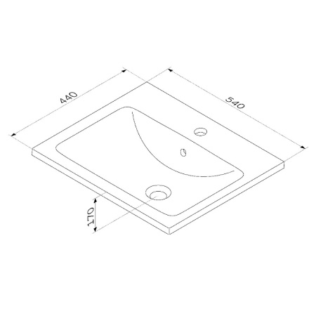 Раковина AM.PM X-Joy 55 M85AWCC0552WG64