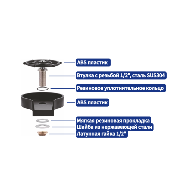 Ополаскиватель стаканов Fashun для кухонной мойки A407-7