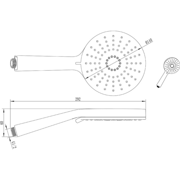 Душевая лейка Ravak Flat X07P344 Душевая лейка Ravak Flat X07P344