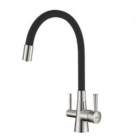 Смеситель для кухни Lemark Comfort с подключением к фильтру с питьевой водой LM3075BN-Black