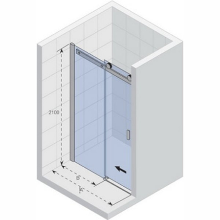 Душевая дверь (160х210) RIHO BALTIC B104 G002003120