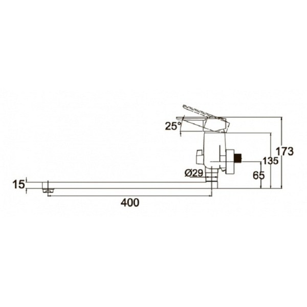 Смеситель для ванны с душем KAISER Orbit (20055B)