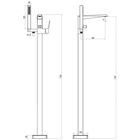 Смеситель для ванны Ravak Freedom FM 081.00 X070079