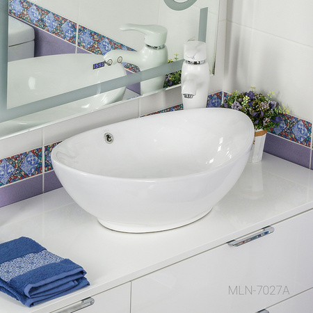 Раковина накладная (59,5х39) Melana 7027A-805