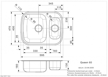 Мойка кухонная Reginox Queen L60 3965