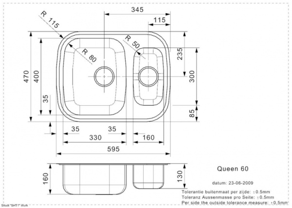 Мойка кухонная Reginox Queen L60 3965