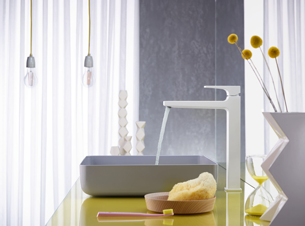 Смеситель для раковины с донным клапаном Push-Open Hansgrohe Metropol 32512700 белый матовый