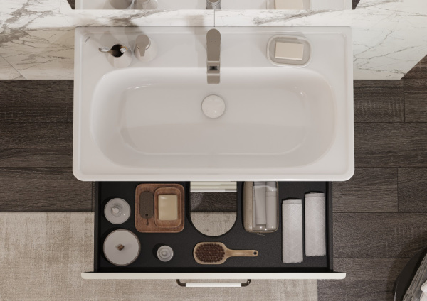 Тумба под раковину Aquaton Нео-Классика 85 1A286301NCTG0 белый камень (без раковины)