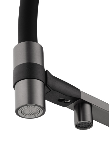 Смеситель для кухни с гибким изливом и подключением фильтра WONZON & WOGHAND, темный графит WW-88458012-BGM Смеситель для кухни с гибким изливом и подключением фильтра WONZON & WOGHAND, темный графит WW-88458012-BGM