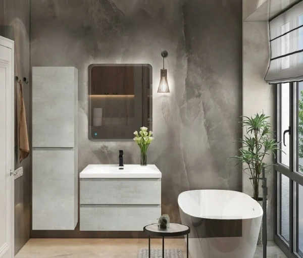 Пенал подвесной Cezares  MOLVENO-1600-2A-SC-BET Beton