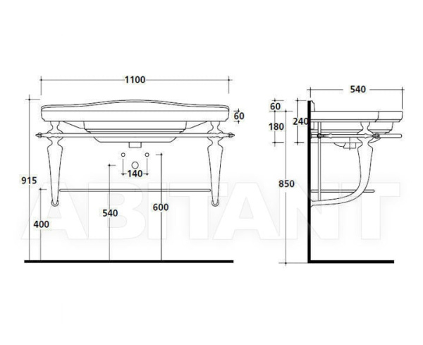 Консоль  для раковины Galassia Ethos 8446