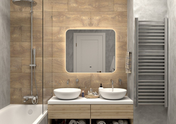 Зеркало с подсветкой Art&Max Ravenna AM-Rav-800-700-DS-C