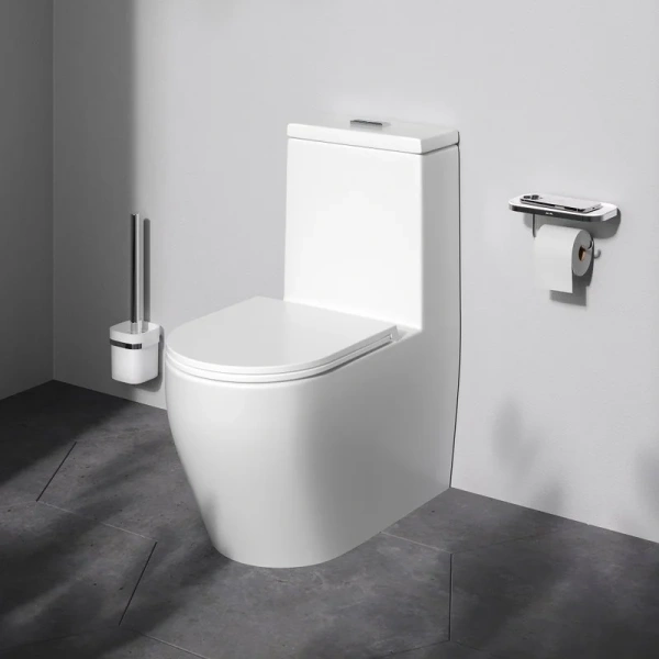 Унитаз-моноблок безободковый Am.Pm Func C8F8900SC, с сиденьем микролифт