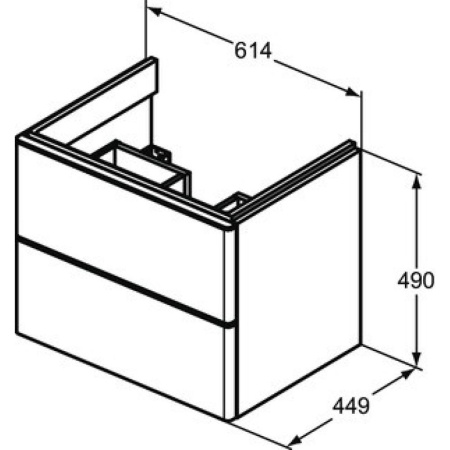 Тумба под раковину (61х45) Ideal Standard ADAPTO T4295PB
