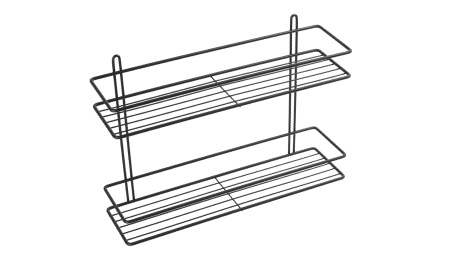 Полка двойная Fixsen черная FX-730B-2