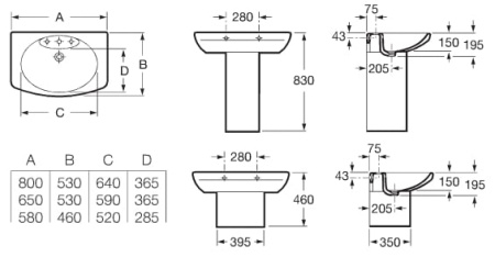 Пьедестал Roca Dama Senso 335510000
