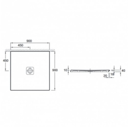 Поддон для душа Jacob Delafon REPLAY N140K-220