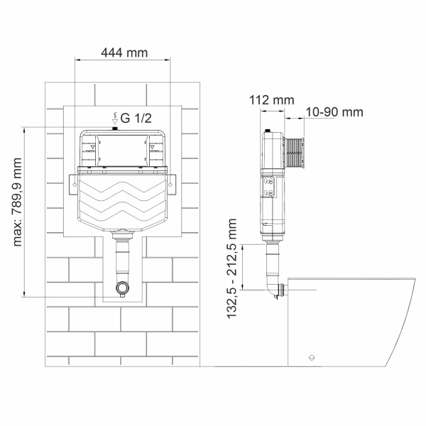 Смывной бачок WasserKraft Aller 10TLT.031.ME.BN02 Смывной бачок WasserKraft Aller 10TLT.031.ME.BN02