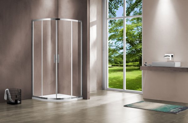 Душевой уголок Vincea  Garda VSQ-1G800CL (80х80) хром, стекло прозрачное