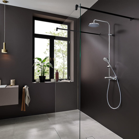 Душевая система с термостатом Hansgrohe Showerpipe 200 1jet EcoSmart Vernis Blend 26089000 хром