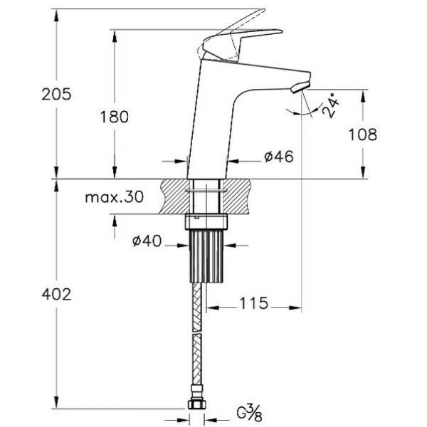 Смеситель для раковины Vitra Flow Round A42925EXP