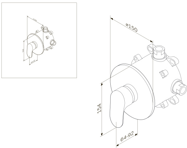 Смеситель для душа Am.Pm Like F8075000