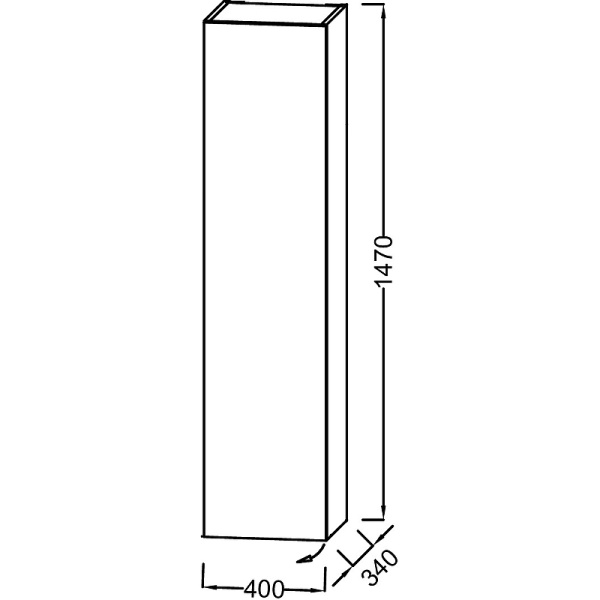 Пенал Jacob Delafon Rythmik 40 L EB1850G-E70