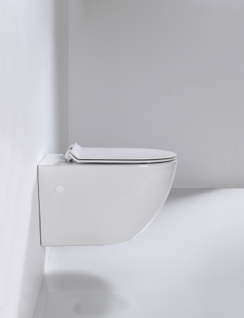 Подвесной безободковый унитаз с сиденьем микролифт beWash Lusso BKWHR004550