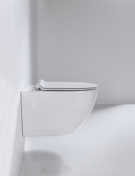 Подвесной безободковый унитаз с сиденьем микролифт beWash Lusso BKWHR004550