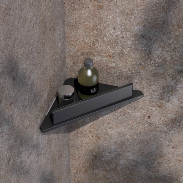 Полка для ванной со встроенным стеклоочистителем KEUCO Aveno 14657370100 черный матовый