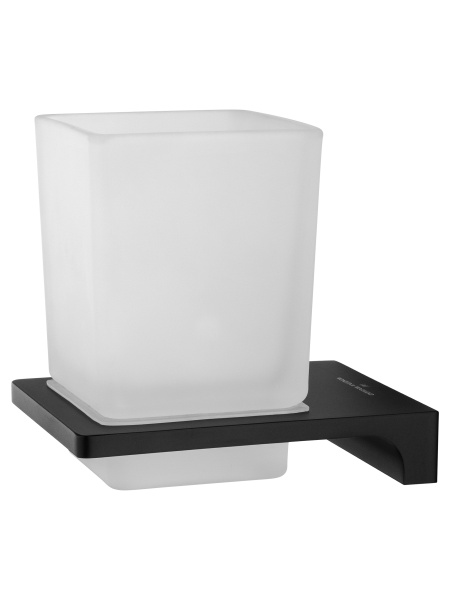 Стакан для зубных щеток с держателем WONZON & WOGHAND ECLIPSE, черный WW-9121-BL