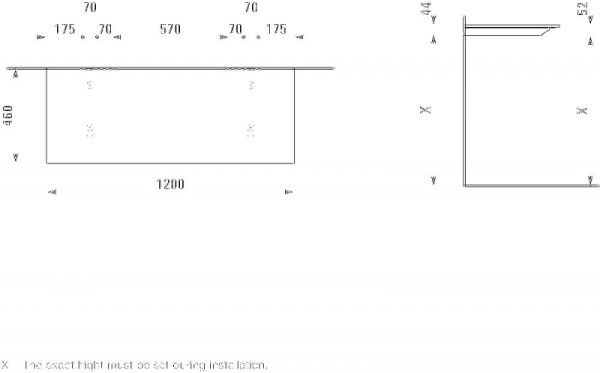 Столешница под умывальник Laufen Kartell By 4.0773.2.033.631.1