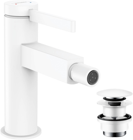 Смеситель для биде с донным клапаном Push-Open Hansgrohe Finoris 76200700 белый матовый