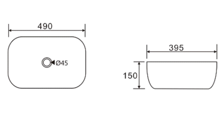 Раковина накладная Koller Pool ROUND (49х39.5) RN-0490-WB